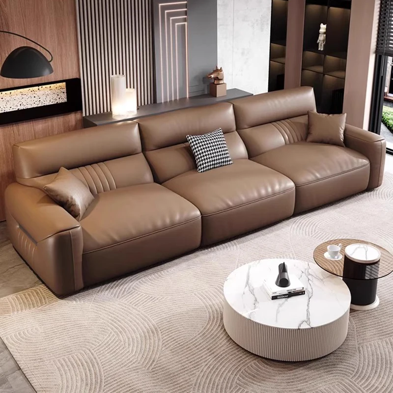 

Genuine Leather Living Room Sofa Extendeble Bed Lazy Cinema Sofas Design Relax Armchairs Muebles Para Habitacion Furniture