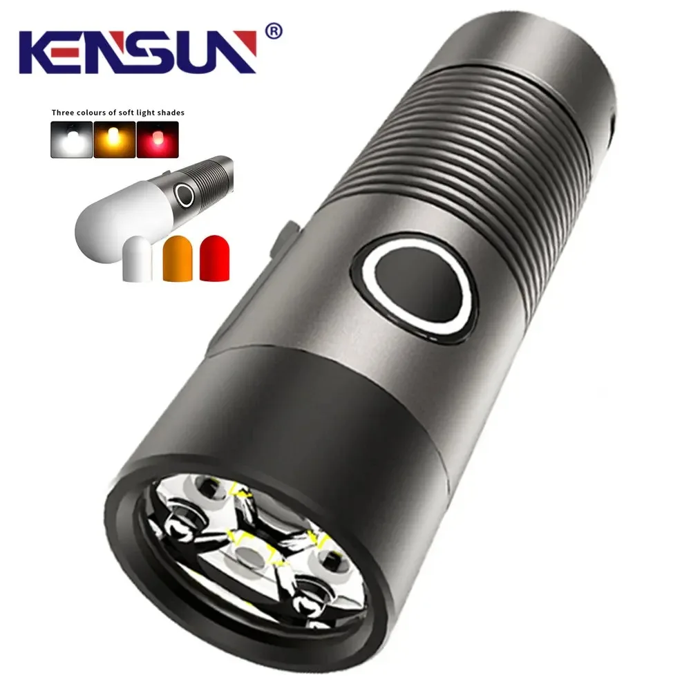 4 XPG Powerful LED Flashlight Super Bright Lantern Portable Small Torch USB Rechargeable Endless Dimming Lamp Camping Fishing