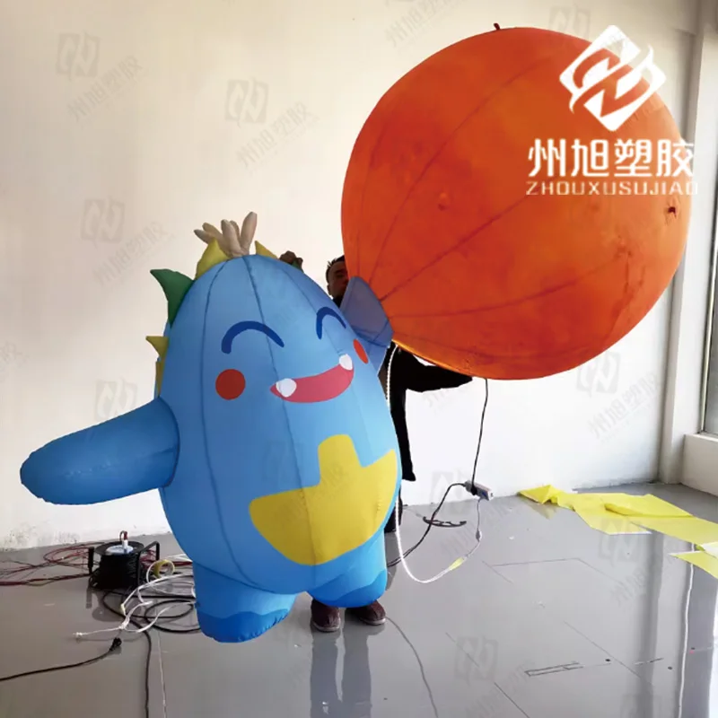 Inflatable monster holding lamp air model creative model outdoor playground shopping mall decorative props