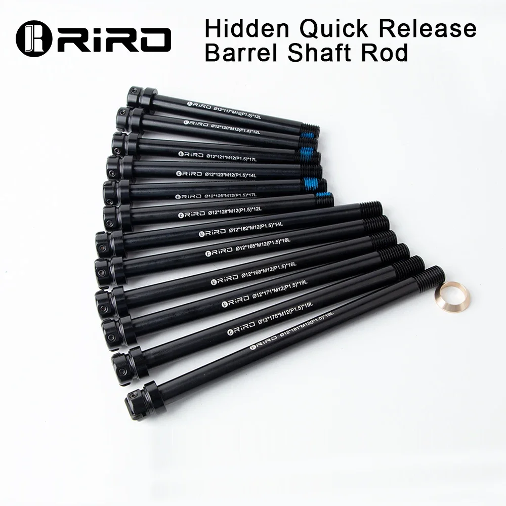 RIRO Bicycle Hidden Quick Release Barrel Shaft Rod 12/15MM Ultralight Aluminum Alloy QR MTB Road Bike Thru Axle Rod Accessories