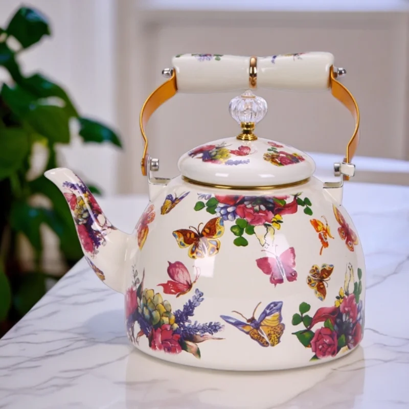 

2.5L Enamel Kettle, Colored Enamel Kettle, Cooling Kettle with Filter, Boiling Teapot