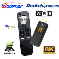 Woopker H96 Max M3 Android 13 TV Stick Rockchip RK3528 2GB 16GB Support 8K WIFI6 Google Voice Control With Air Mouse Set Top Box