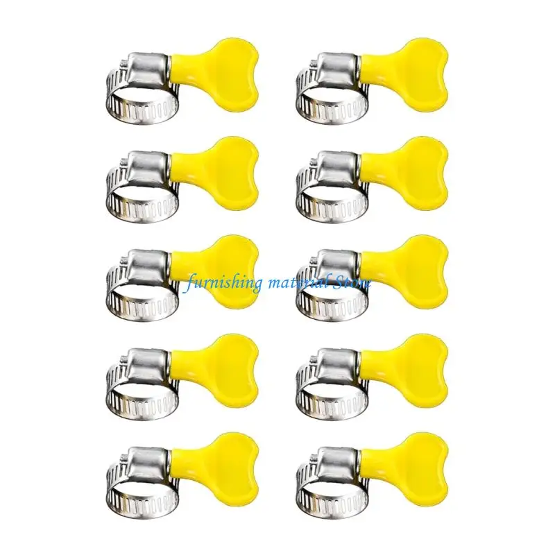 

Y5GD 10pcs 13-19mm Rustproofed Pipe Fastener Clamps High Strengths Fastening Tool for Outdoor Industrial Applications