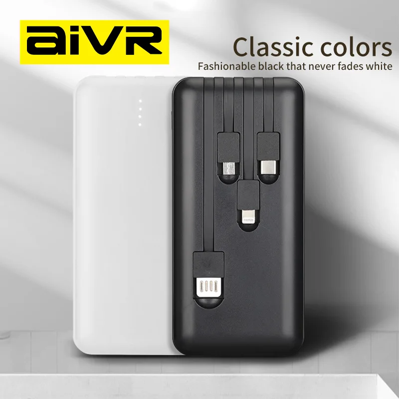 AIVR Power Bank 10000mAh 20000mAh Fast Charging Powerbank Portable Battery Charger For iPhone 15 14 13 12 Pro Max Xiaomi