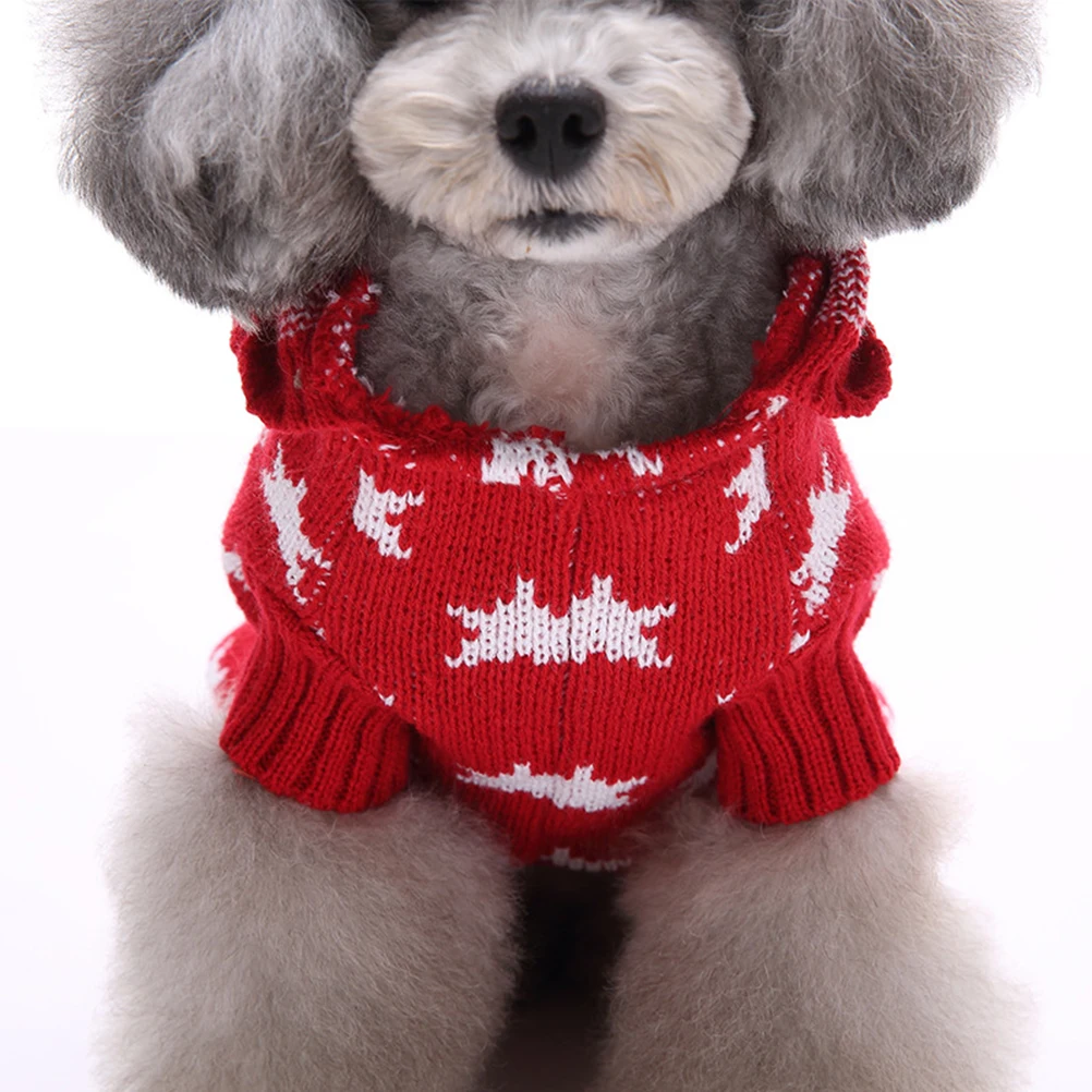 

Pet Dog Sweater Red Xxl Warm Winter Coat Christmas Clothes Comfortable Cozy Outdoor Wear for Dogs Perfect Holiday Gift