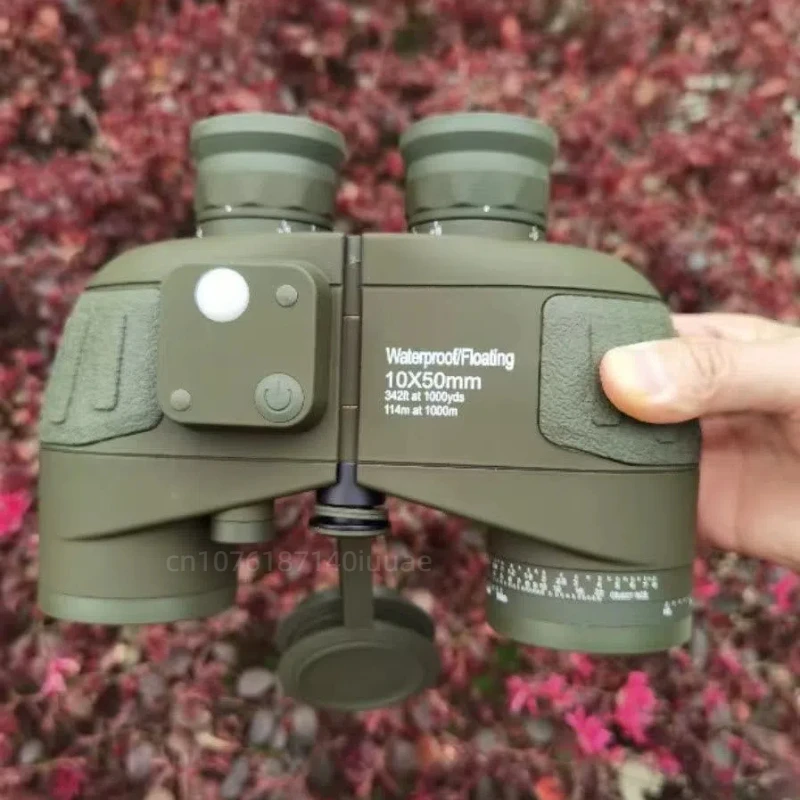 

10x50 навигационный компас телескоп водонепроницаемый и противотуманный ED HD инфракрасный свет для измерения расстояния бинокулярный телескоп