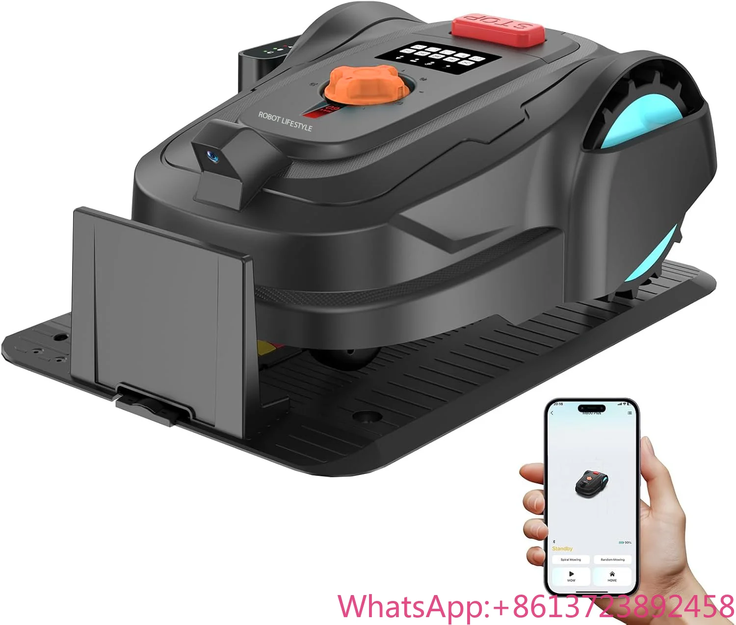 

Robot Lawnmower Garden Without Perimeter Cable Wire, Path Planning, App Control, Visual Sensor, Robotic Lawn Mower 1000sqm