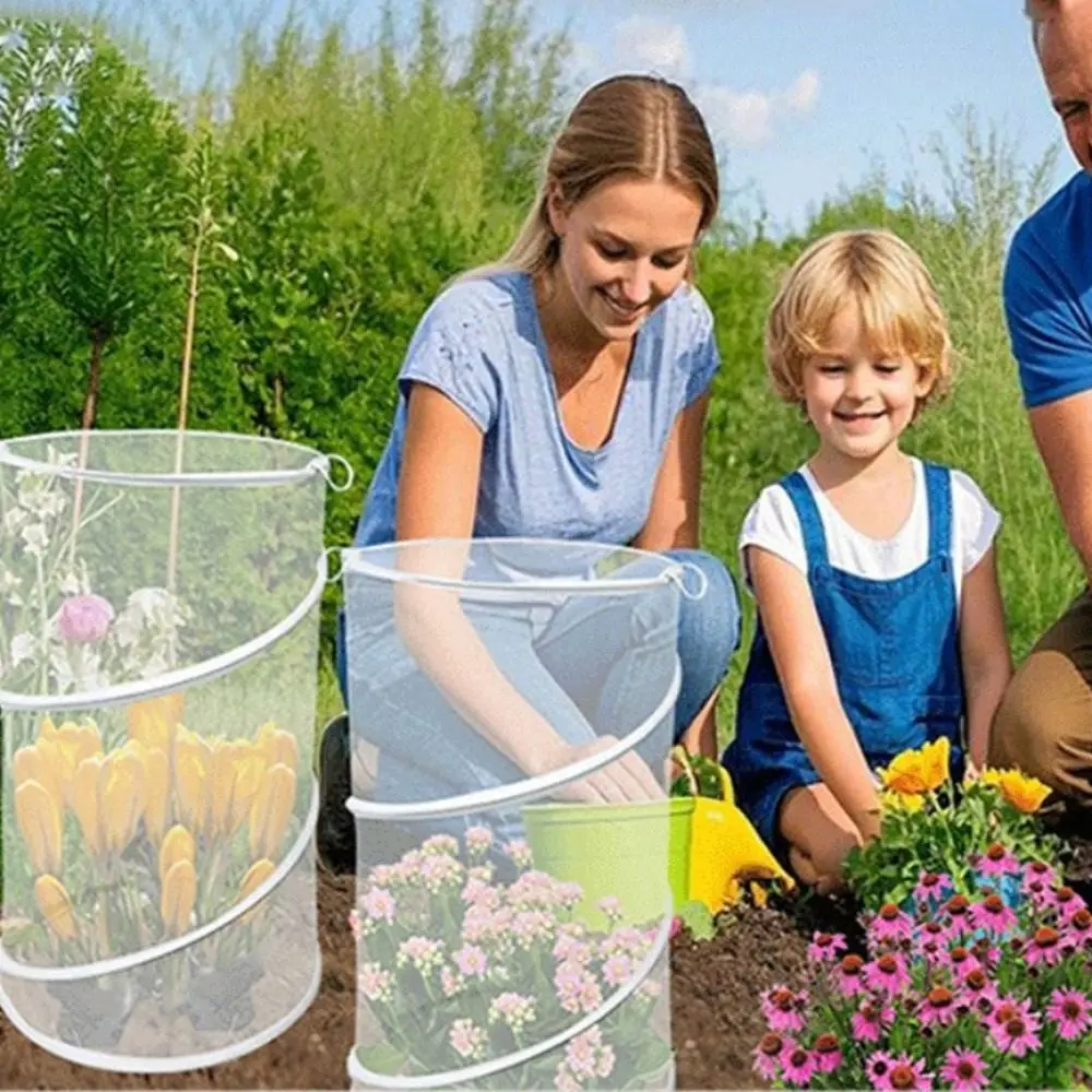 

Foldable Plant Mesh Cover Sturdy with 16 Ground Stakes Plant Guard Cover Weatherproof Insect Barrier Plant Growth Protection