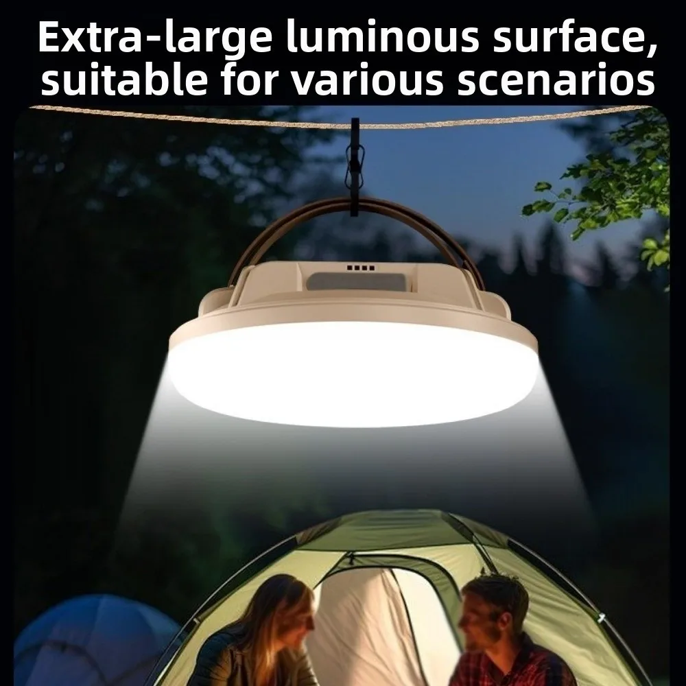 

LED Light Source Solar LED Camping Light Hanging Hook Rechargeable Battery Hanging Tent Lights Fast charging