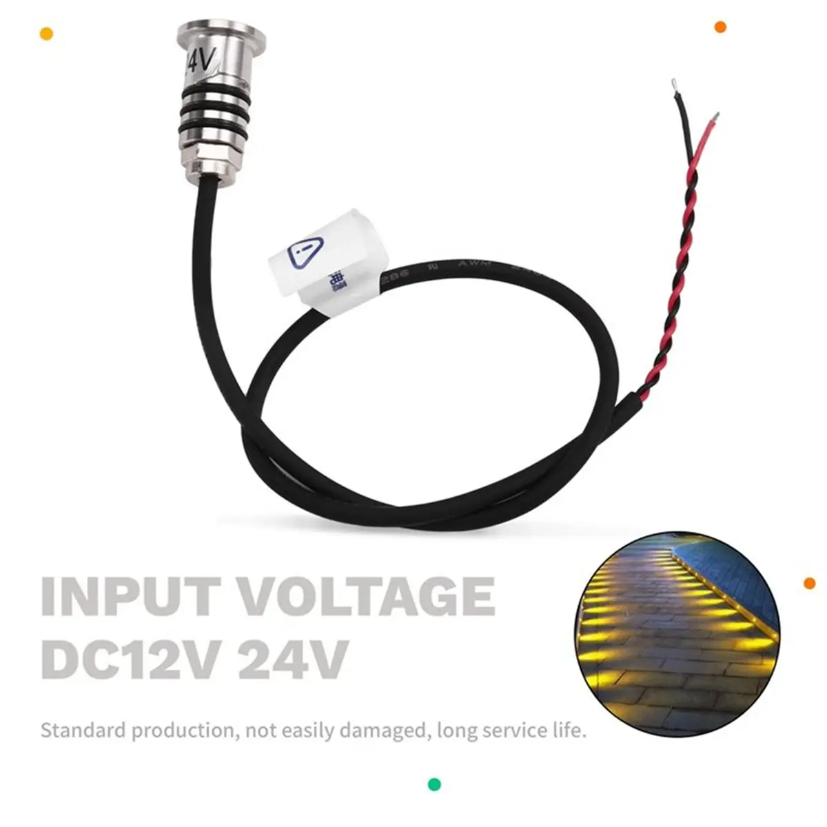 Promotional-MINI LED Outdoor Underground Lamp IP68 Waterproof Garden Yard Deck Step Pathway Fountain Landscape Lighting DC24V