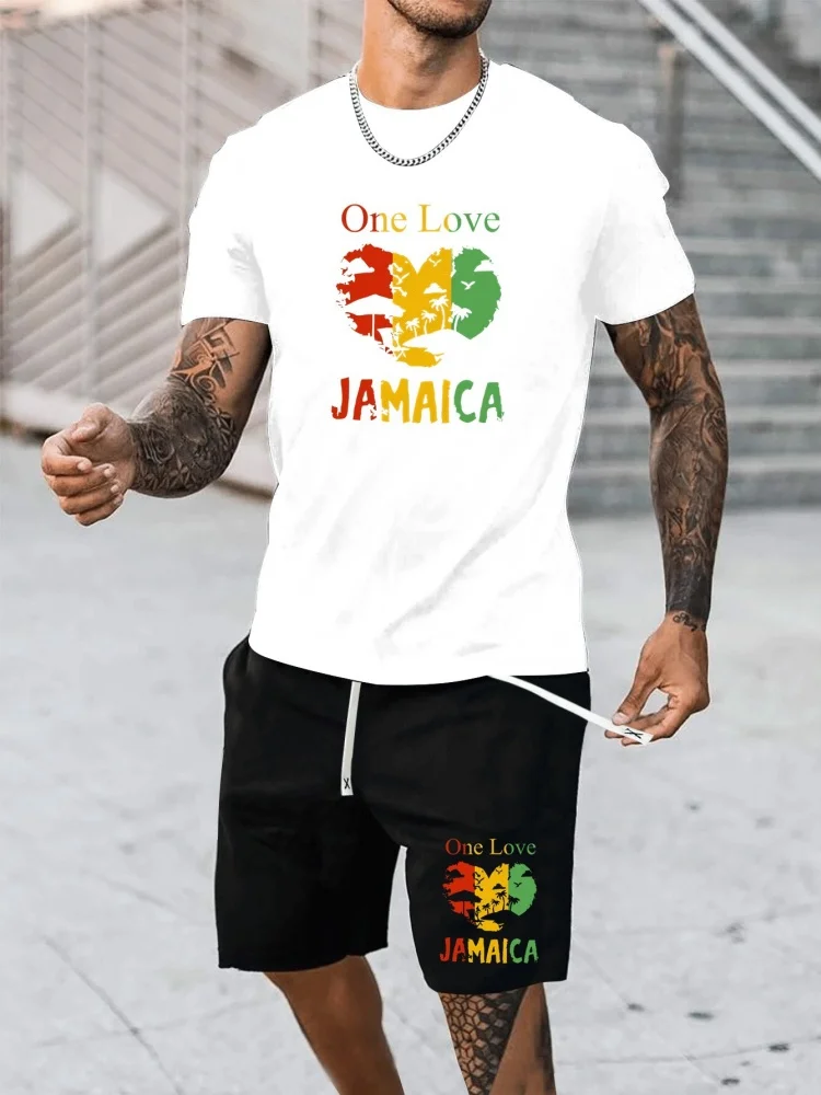 قبضة والسلام طباعة تي شيرت رجالي و مجموعة تي شيرتات قصيرة للأطفال الصيف عادية كل يوم الرجال قصيرة الأكمام قمة الشارع الحضري الرجال موضة قصيرة