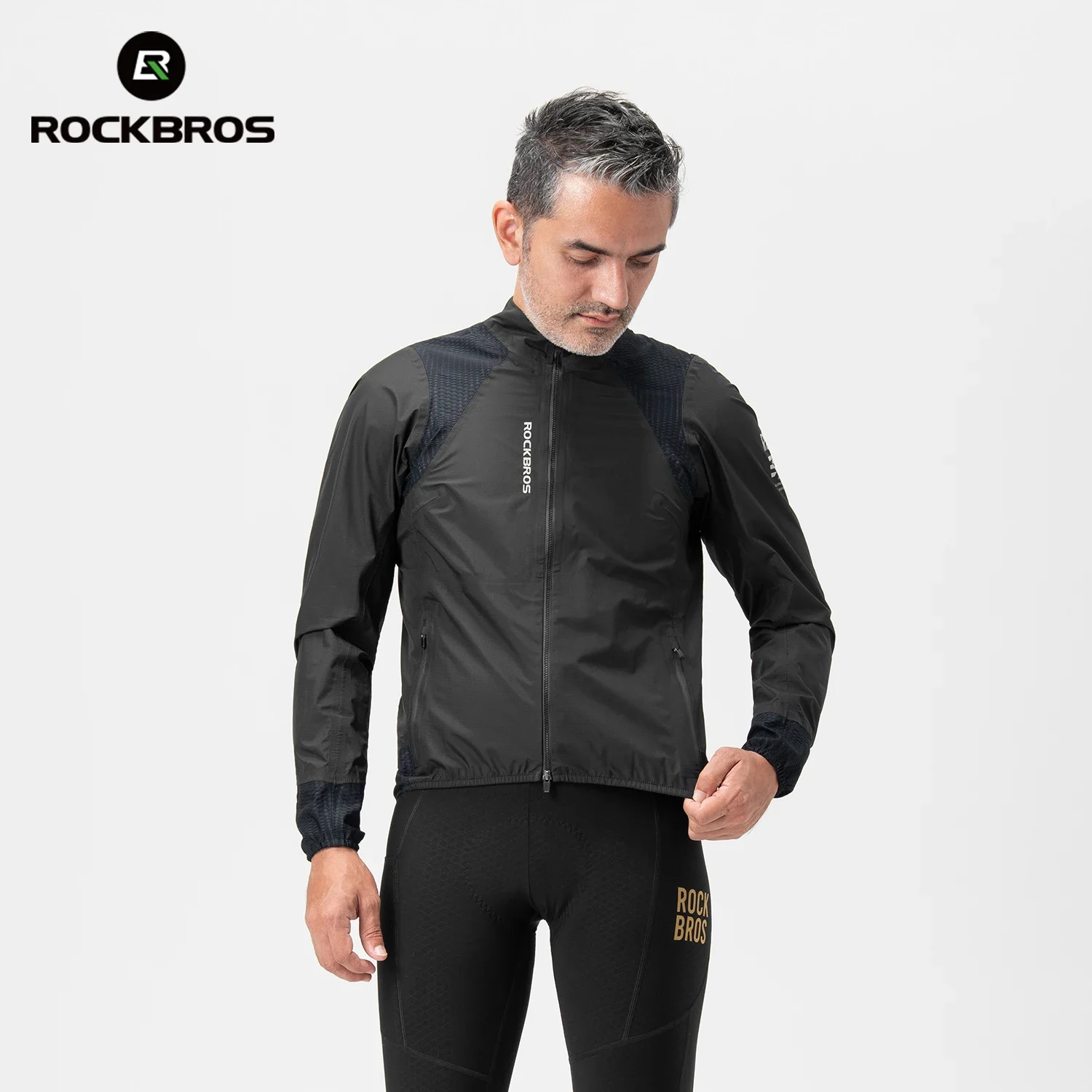 ROCKBROS Cycling Raincoat Outdoor Hiking Fishing Waterpoof Jacket Quick Dry Breathable TPU Laminating Jacket Cycling Equipment
