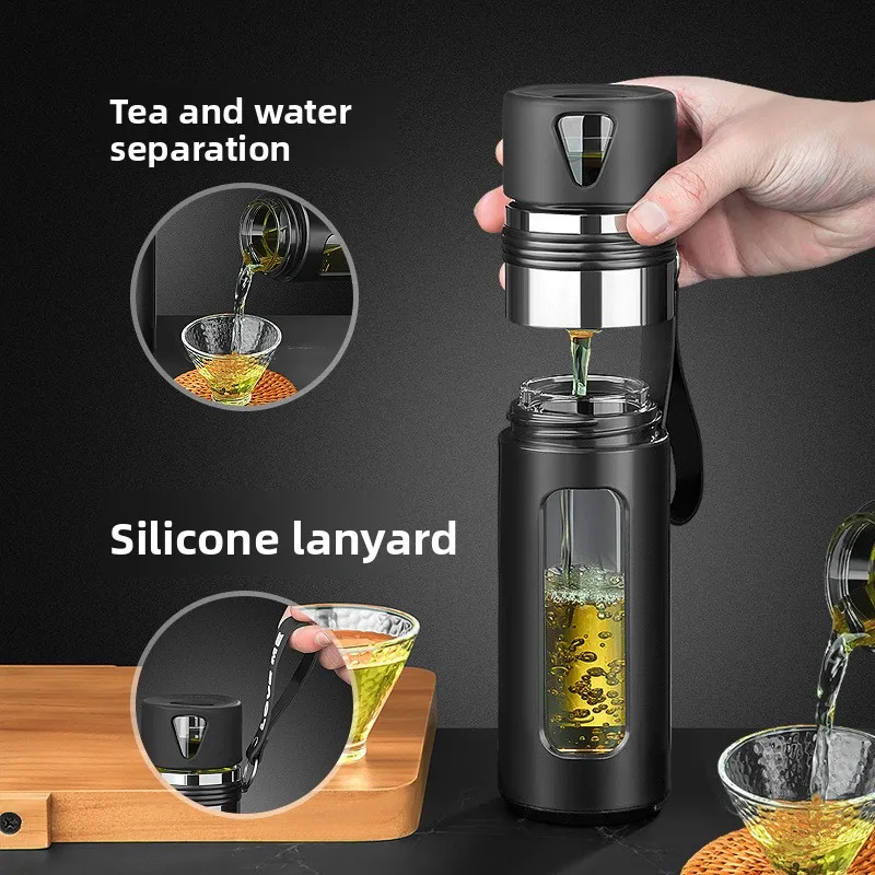 LMM Separate Tea Cup Men's High-end Portable Anti-drop Insulated Double-layer Cup Personal Special
