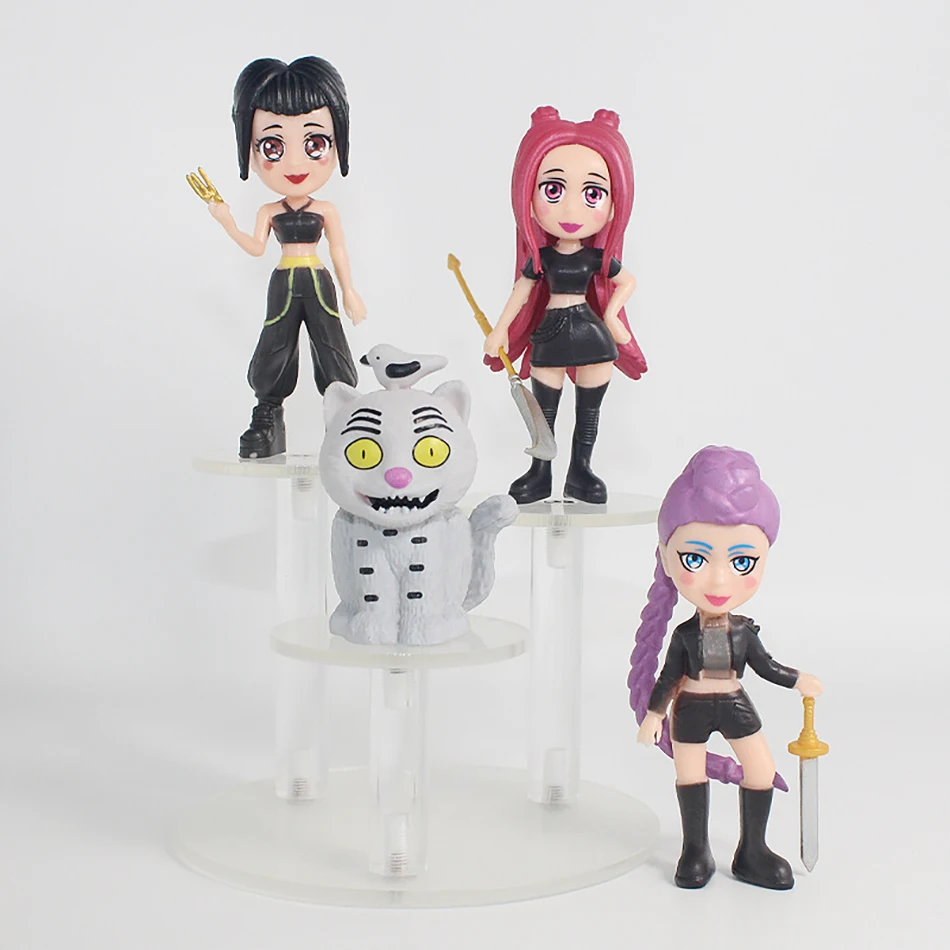 ฟิกเกอร์ Kpop Demon Hunters รุ่น Q ชุด 8 ตัว ของเล่นตุ๊กตา Derpys Tiger Rumi Mira Zoey Sussy ของสะสมสำหรับแฟนคลับ