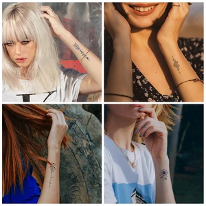 Vorübergehende undurchlässige vorübergehende Tätowierung, sexy Blume, Buchstaben in der Hand, Arm, Taille, Tätowierung Tattoo, falsche Tätowierungen für Männer und Frauen 10 Hauptverkäufe Tattoo sexy Leistengegend - №7