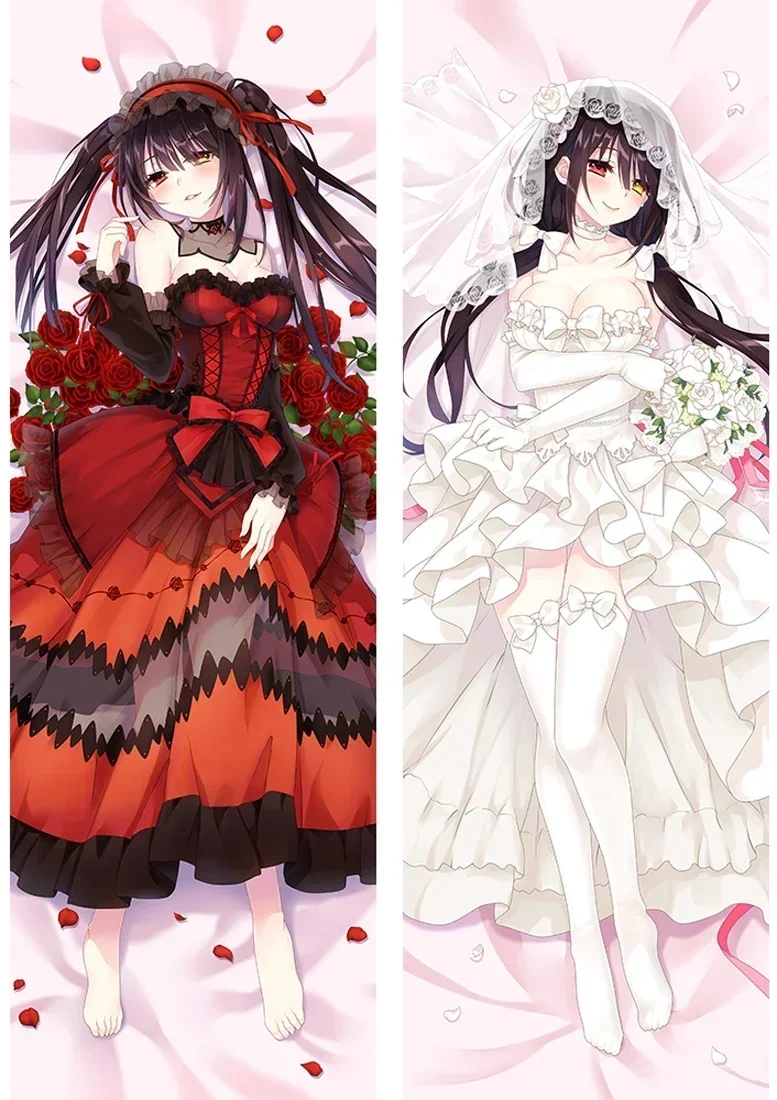 

Anime Decorating Pillow Case Date a Live Nightmare Tokisaki Kurumi Dakimakura 2Side Print Hugging Body Cushion Cover Otaku Waifu