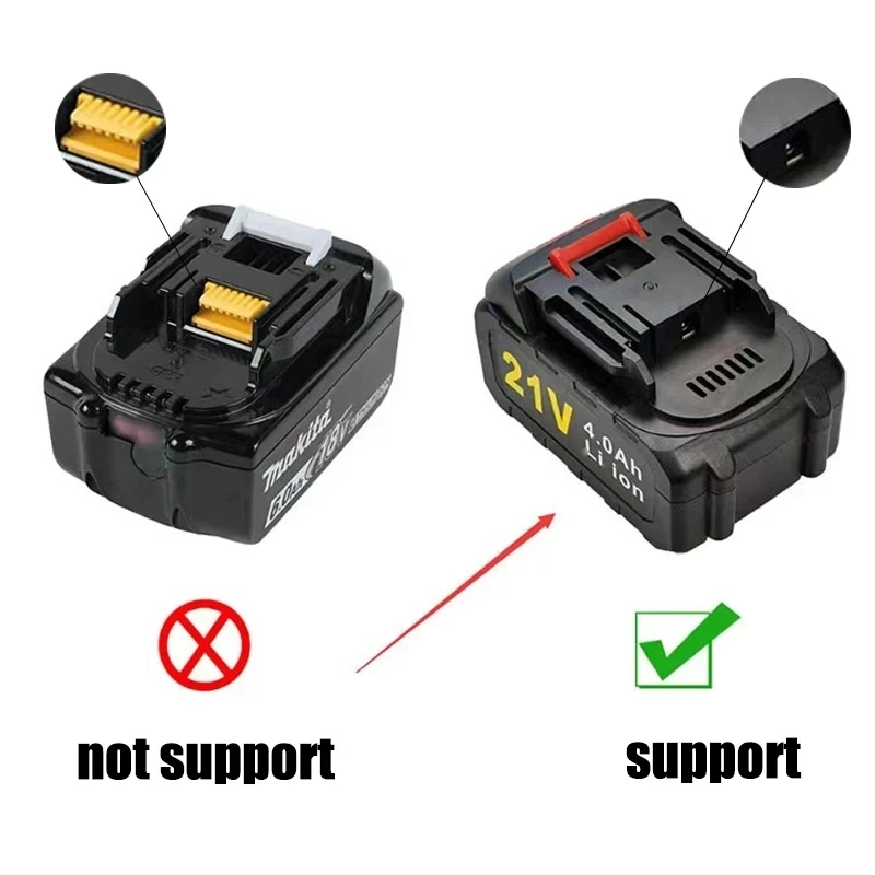 Battery Charger Replacement For Makita Model 18V 21V Li-ion BL1415 BL1420 BL1815 BL1830 BL1840 BL1860 Electric Drill Grinder