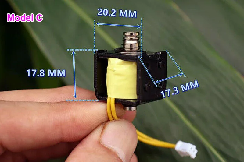 DC 3V-6V/ 12V/ 12V-24V Mini Solenoid Electromagnet Push Pull Through Type Electric Magnet for Spring Magnet/ Automatic Door Lock