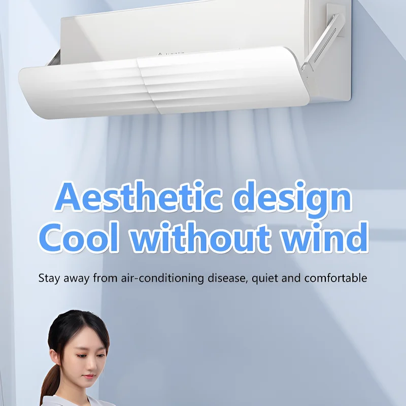 Air Conditioning WindShield Hanging-type Anti Direct Blowing Wind Deflector Adjustable Wind Guide Cover Outlet Baffle Dust Cover