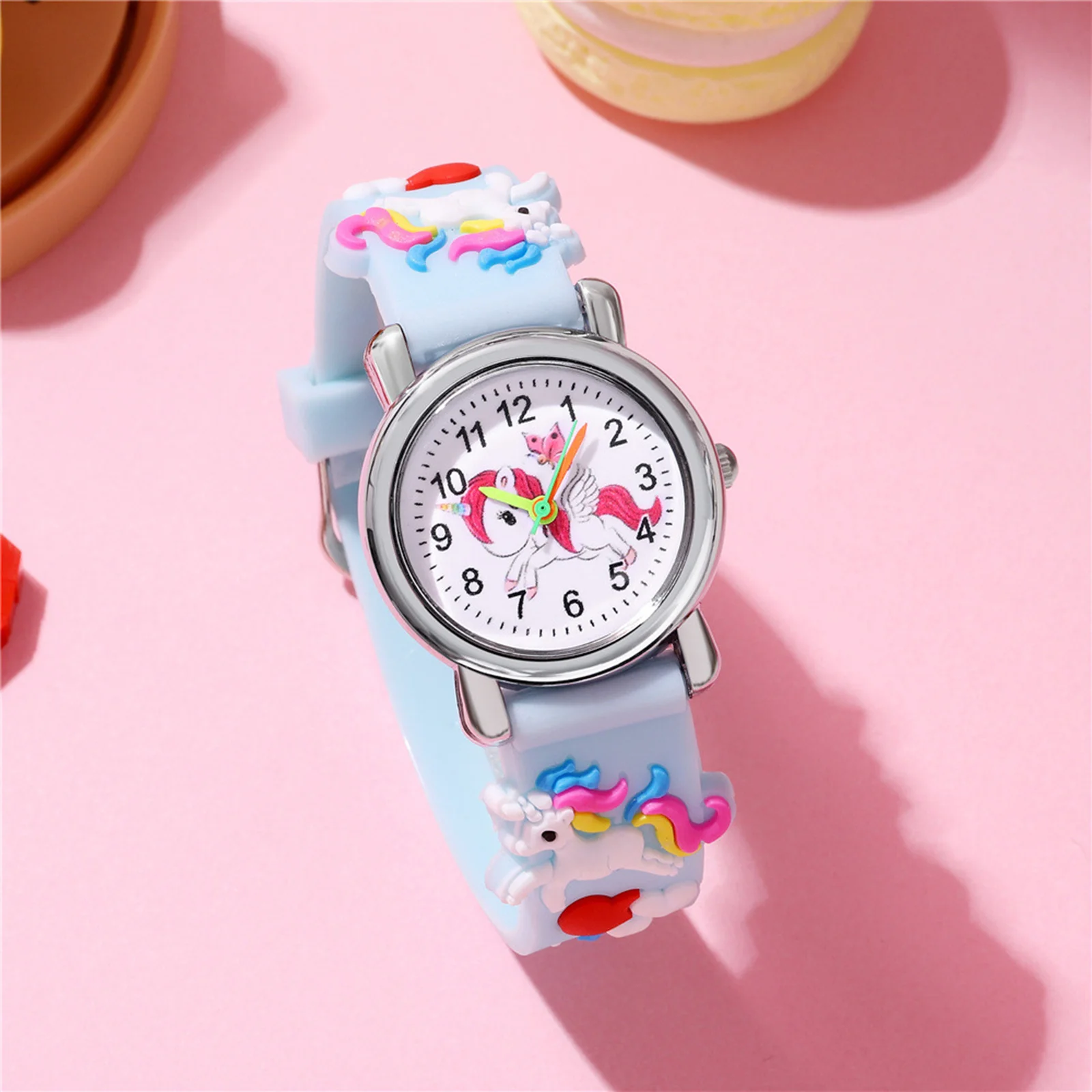 

Kids Analog Watch Unicorn Design Time Learning Children'S Wristwatch For Girls Birthday Christmas Gift Ages 3-12