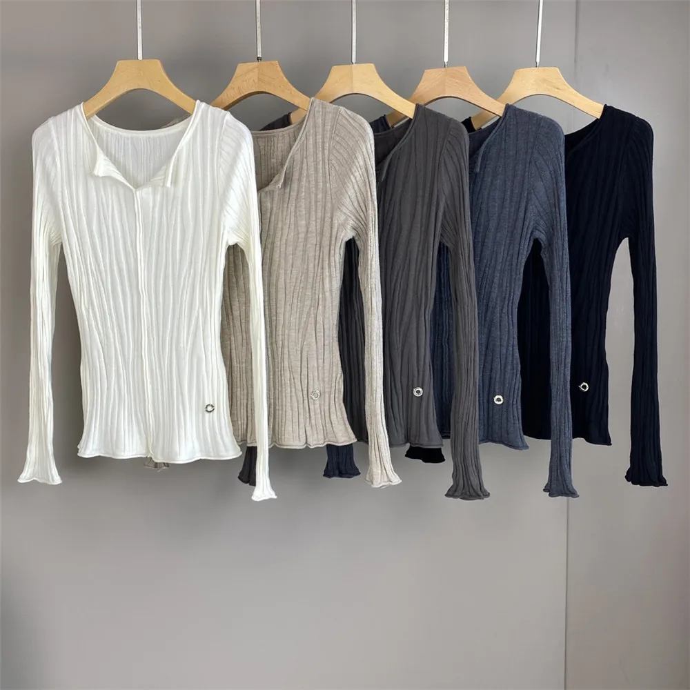 

25. Осень/зима, новый шерстяной вязаный женский повседневный пуловер с v-образным вырезом и длинными рукавами