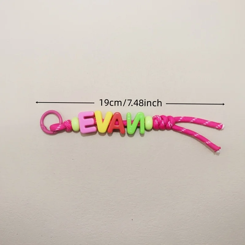 Custom Acrylic Colored Letter Keychain, Personalized Charm
