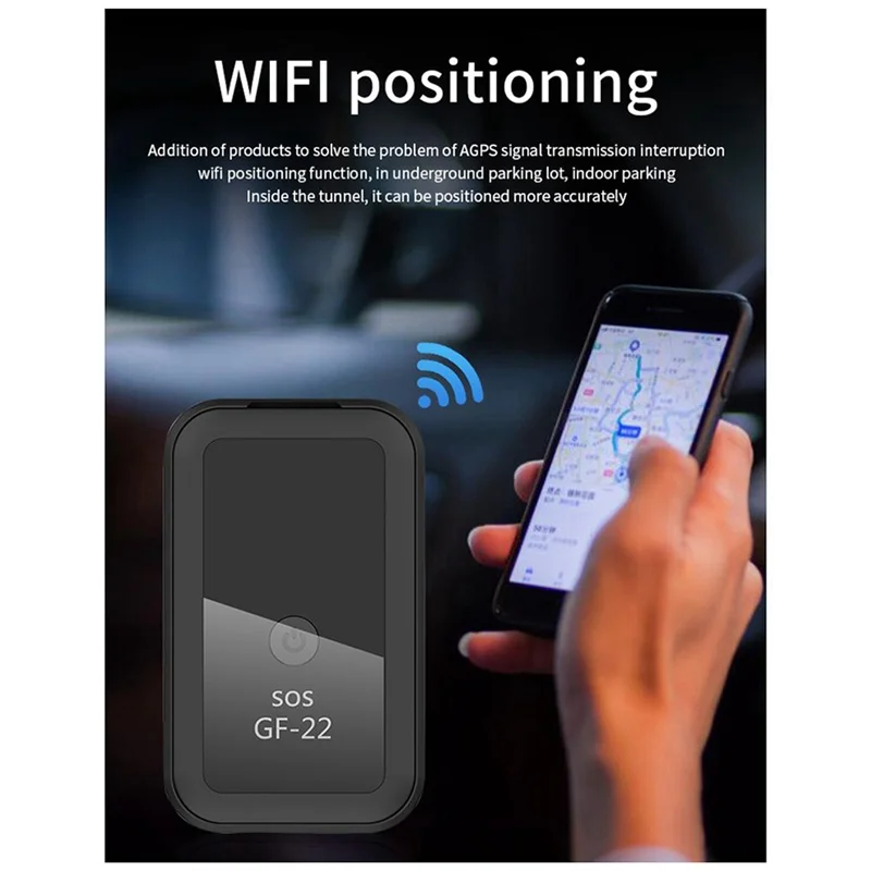 GF-22 Magnetic Car Tracker GPS Positioner Real Time Tracking Mini Locator SIM Inserts Pets Anti-Lost Tracker Device Wifi