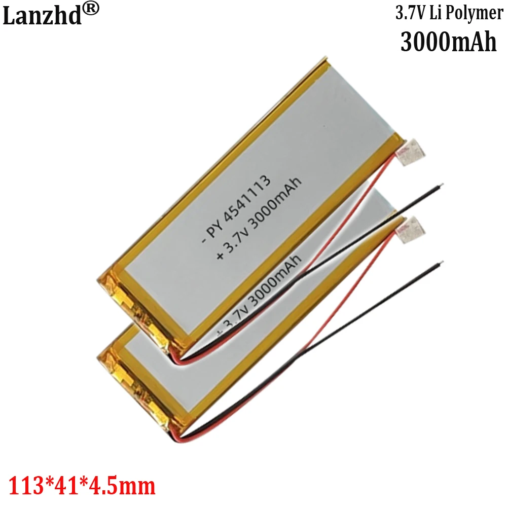 3.7V Polymer Lithium Battery for Bluetooth Keyboard Mechanical Keyboard Dedicated Lithium Battery 4541113, 3000mAh