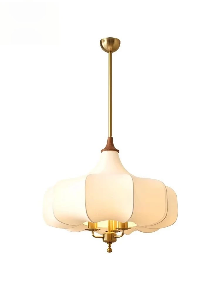 French Vintage Classical Bedroom Pendant Lights Led E27 Fabric Art Decorative Hanging Lamp Living/dining Room Study Lanterns Bar