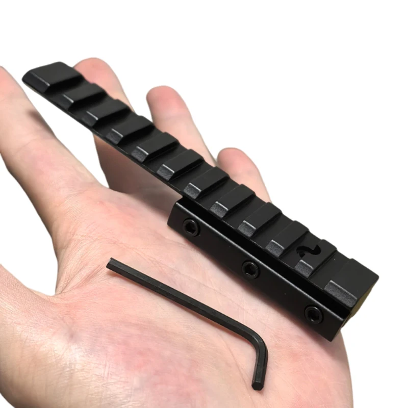 11mm Dovetail 20mm Picatinny Schienenadapter 125mm Taktische Zielfernrohrmontage Konverter Schmal- und Breitschienen-Riser-Basis Airsoft Gewehr Optik
