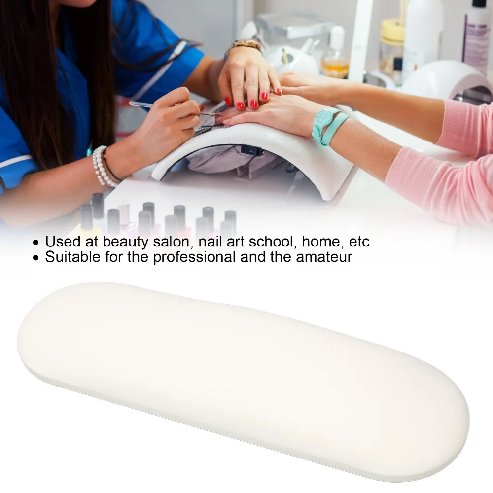 Soft PU Leather PU Leather Nail Art Hand Rest Pillow Lightweight Easy Clean Salon Anti-stain Hand Support Pad Sponge Filled