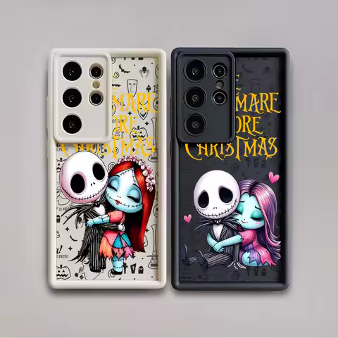 Shockproof Case for Samsung S23 S24 S22 Ultra S20 FE S21 Plus A16 Silicone Protective Phone Cover The Nightmare Before Christmas