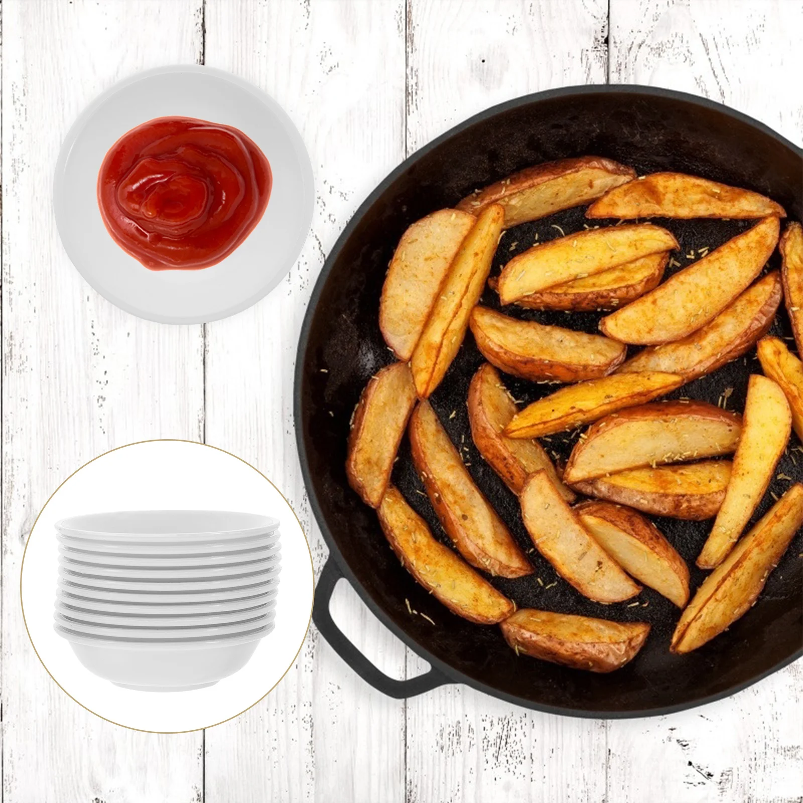 

30pcs Seasoning Dish -Friendly Condiment Tray Appetizer Plate Sauce Bowl Food Dipping Serving Set For Home Kitchen