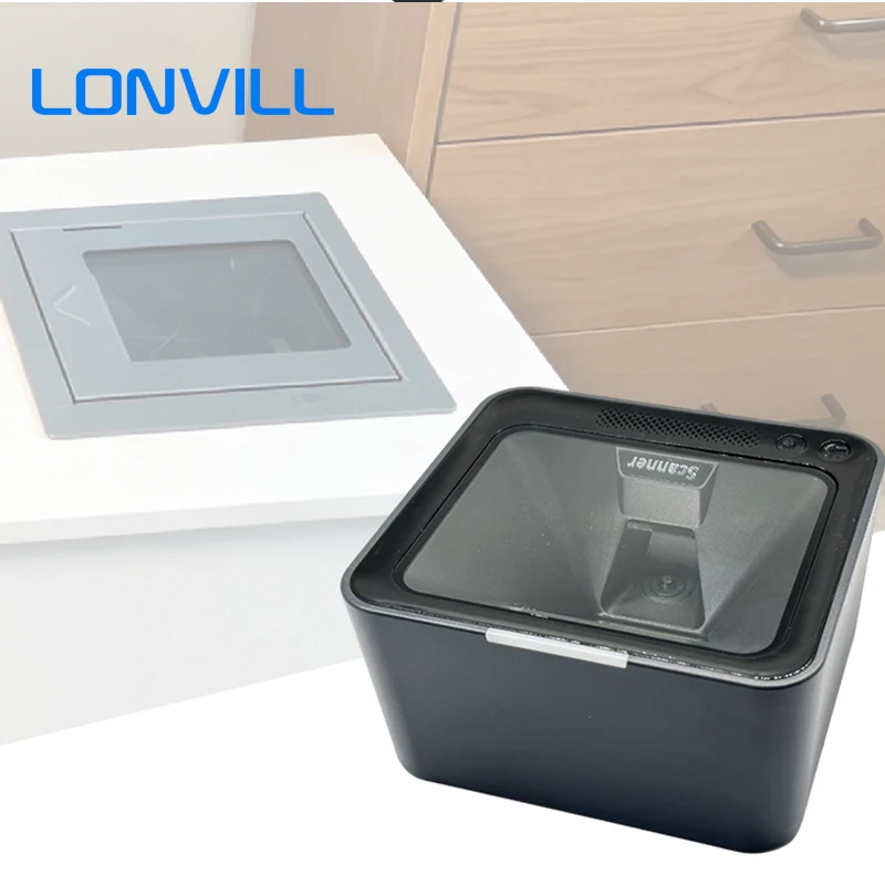 LONVILL Convenient Push Button Blue Green LED Indicator Adjustable Volume 1D 2D Decoding Embedded Cashier Barcode Scanner Module