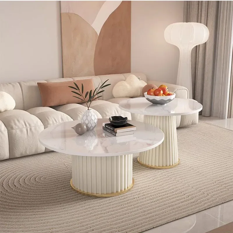 Ronde moderne salontafels Luxe unieke Scandinavische woonkamer salontafel Minimalistische glamourtafel Basse Pour Salonmeubilair