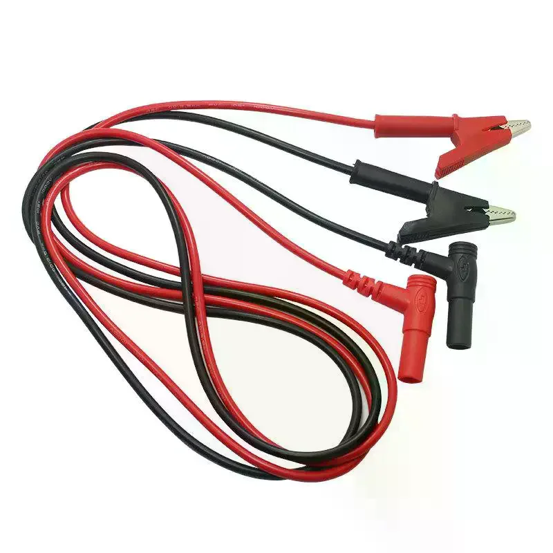 1Pcs 10A Crocodile Clip Electrical Test Lead For Multimeter Testing Alligator Clips To Banana Plug Test Cable Lead Connector