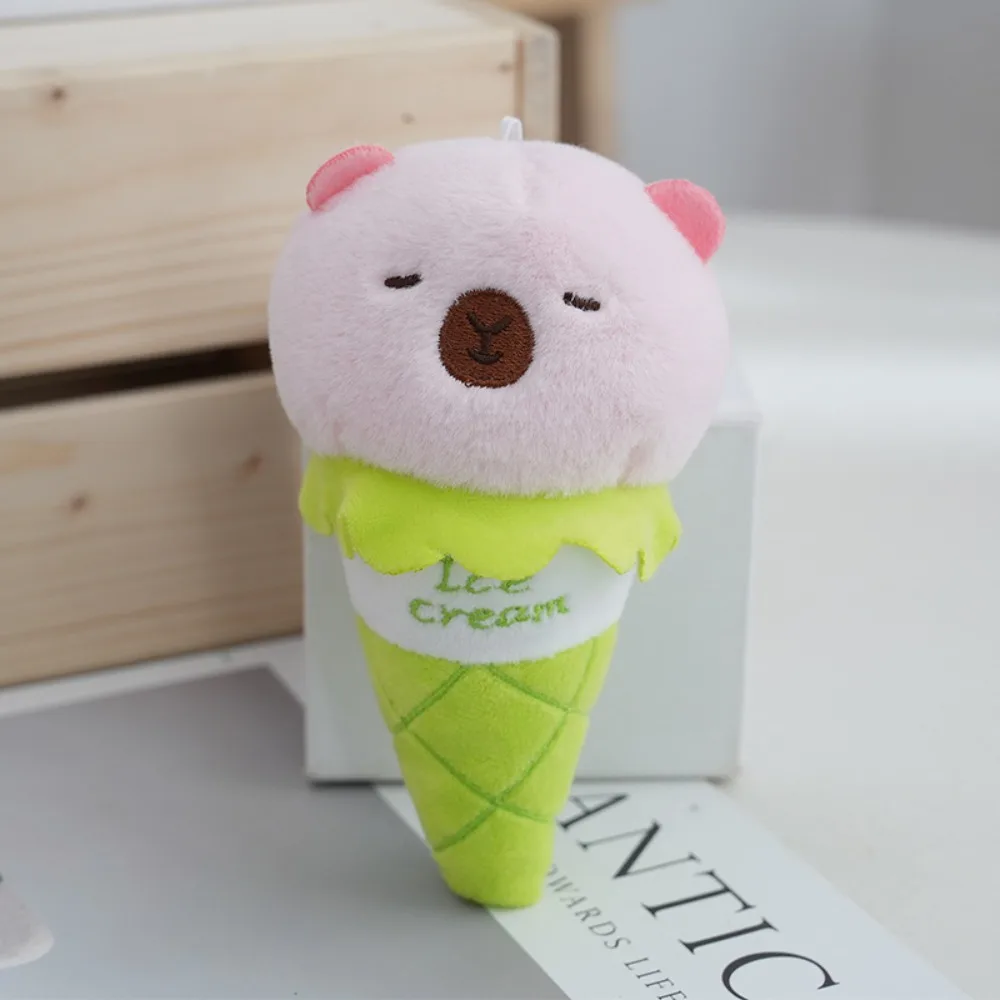 여러 가지 빛깔의 봉제 카피바라 키체인, 만화 카피바라 인형 키링, 귀여운 장난감, 부드러운 솜털 동물 인형