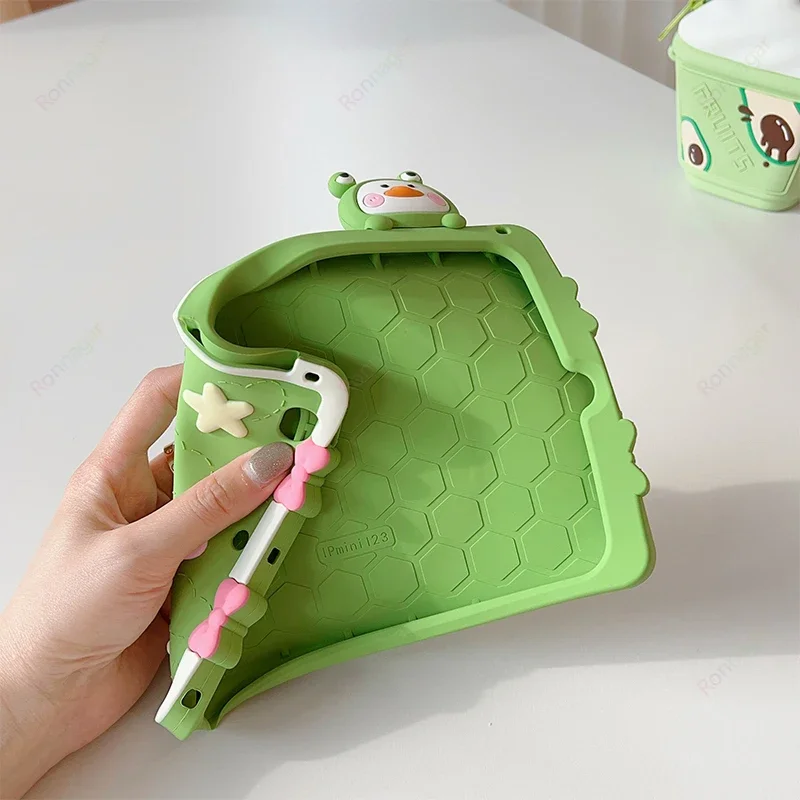 Cartoon Frog Case For Xiaomi Redmi Pad SE 11 inch 2023 Tablet Case Xiaomi Redmi Pad SE MI Pad 5/5Pro Xiaomi 6/6Pro Soft Silicone