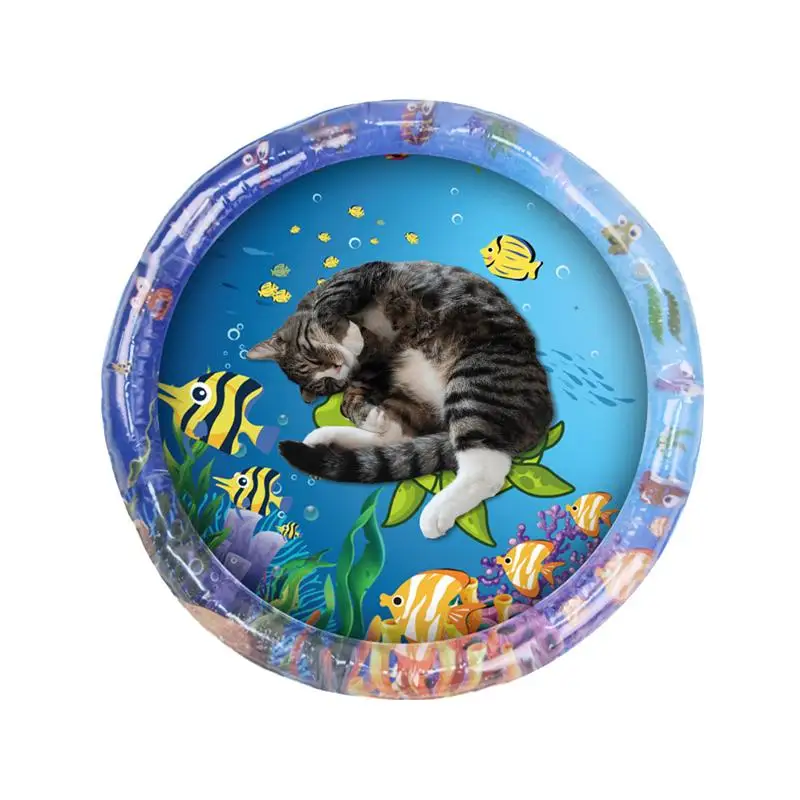 Sensor Water Playmat Cat Toy Cat Toys For Bored Indoor Cats Turtle Design Cat Toys For Indoor Play Pet Cooling Mat Innovative