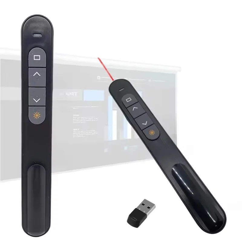 Wireless Flip-Pen Presentation Clicker Laser Pointer PowerPoint Remote Control Pen With Hyperlink Control Red Light IR Presenter