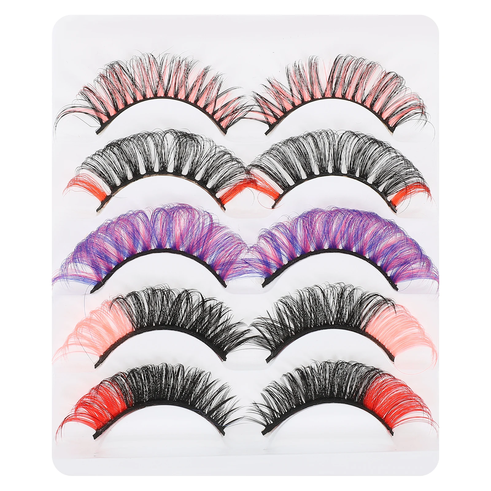 

Colored False Eyelashes Dense Slim Curling Imitation Party Makeup Natural Looking lashes for Female Daily Smoky Effect