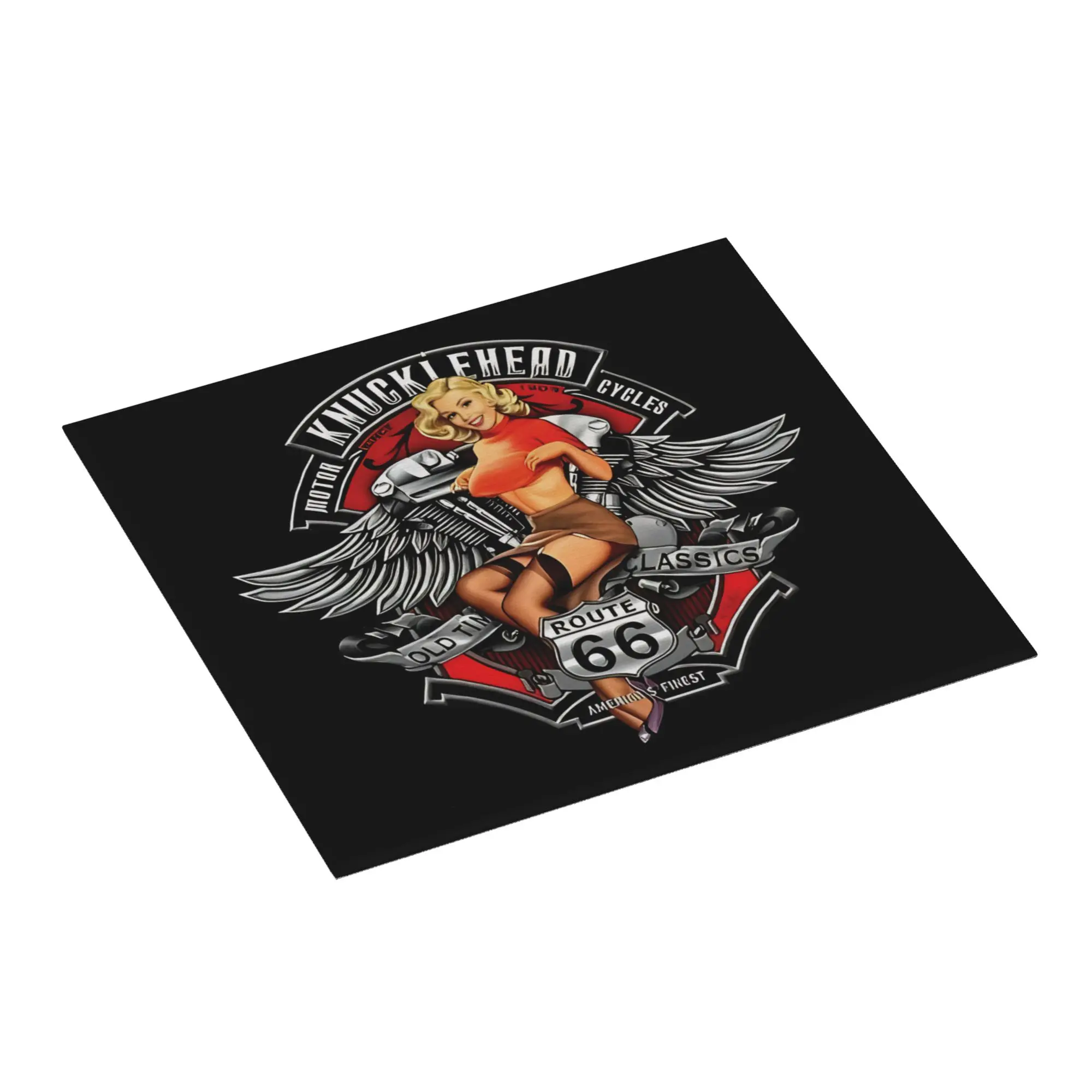 Drying Mat For Kitchen Motorcycle Ride Route 66 Water Absorbent Waterproof Reusable  On Slip Kitchen Counter Protector Mat