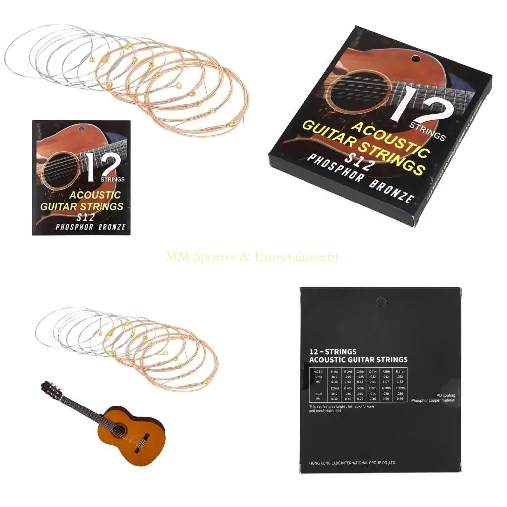 31be 12pcs سلاسل الغيتار الصوتية لـ 12 إكسسوارات الغيتار الكلاسيكية #1