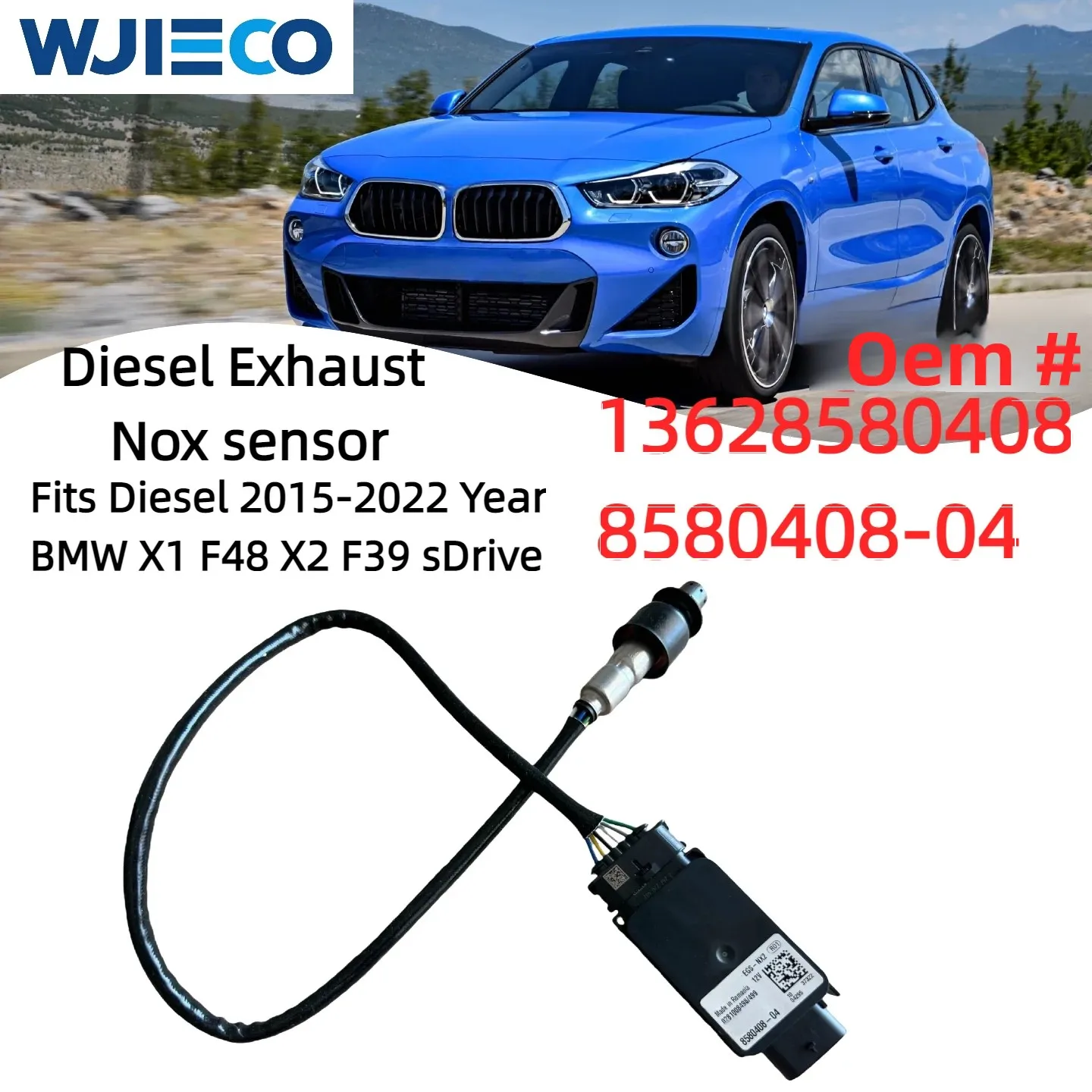 

Датчик WJIECO Nox Nox 858040804 подходит для дизельного двигателя BMW F20 F22 F23 F30 F32 F36 F48 13628580408 1259018015 0281008498 0281008499