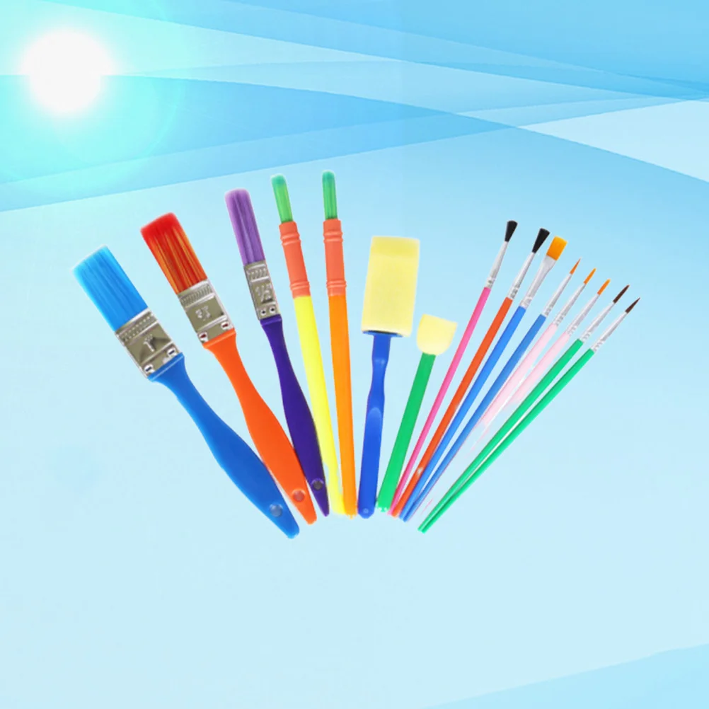

15Pcs Painting Sponge Brush Set Colorful Mini Art Tools for DIY Learning Creative Pattern Making Paint Brush Set for