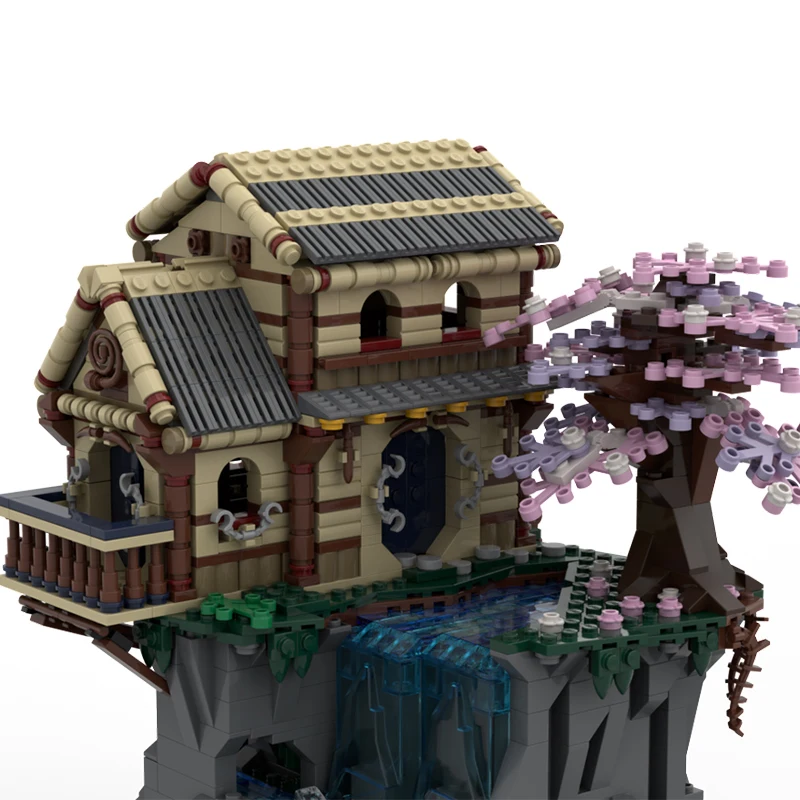 1943pcs MOC Eternal Falls Natural Modular Buildings DIY Model Building Blocks Advanced Architecture Toys Gift for Expert Adults