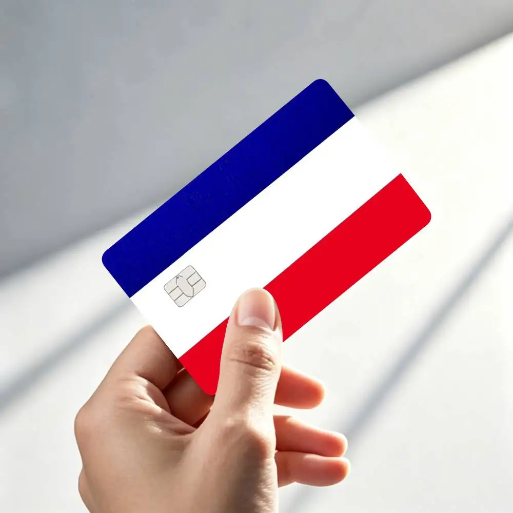 Gallic Rooster French Flag Credit Card HD Stickers Game Card Decal Small Chip Waterproof Sticker