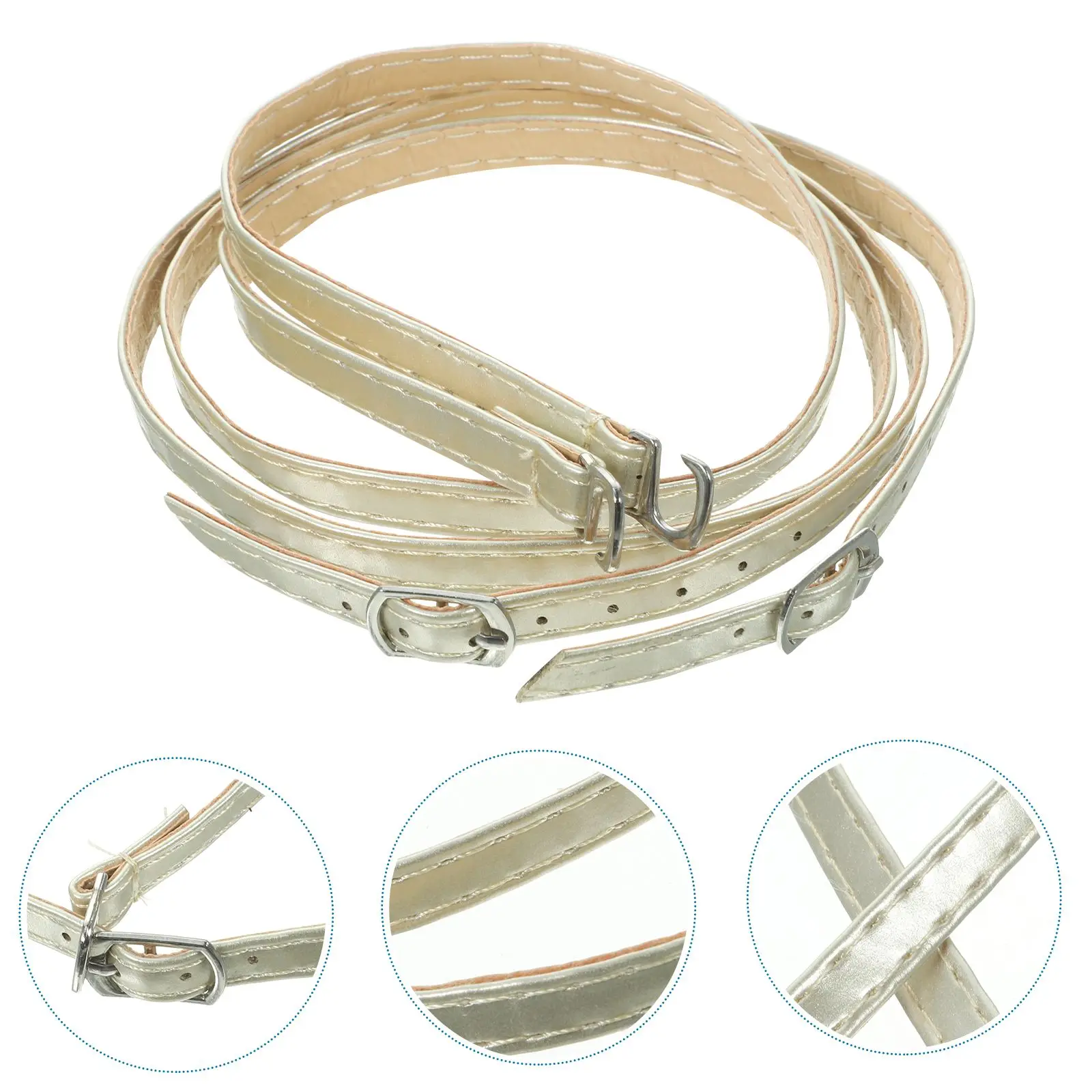 Anti-drop Shoelaces Ankle Straps Detachable Universal Cross High-end Pu Woman Heel