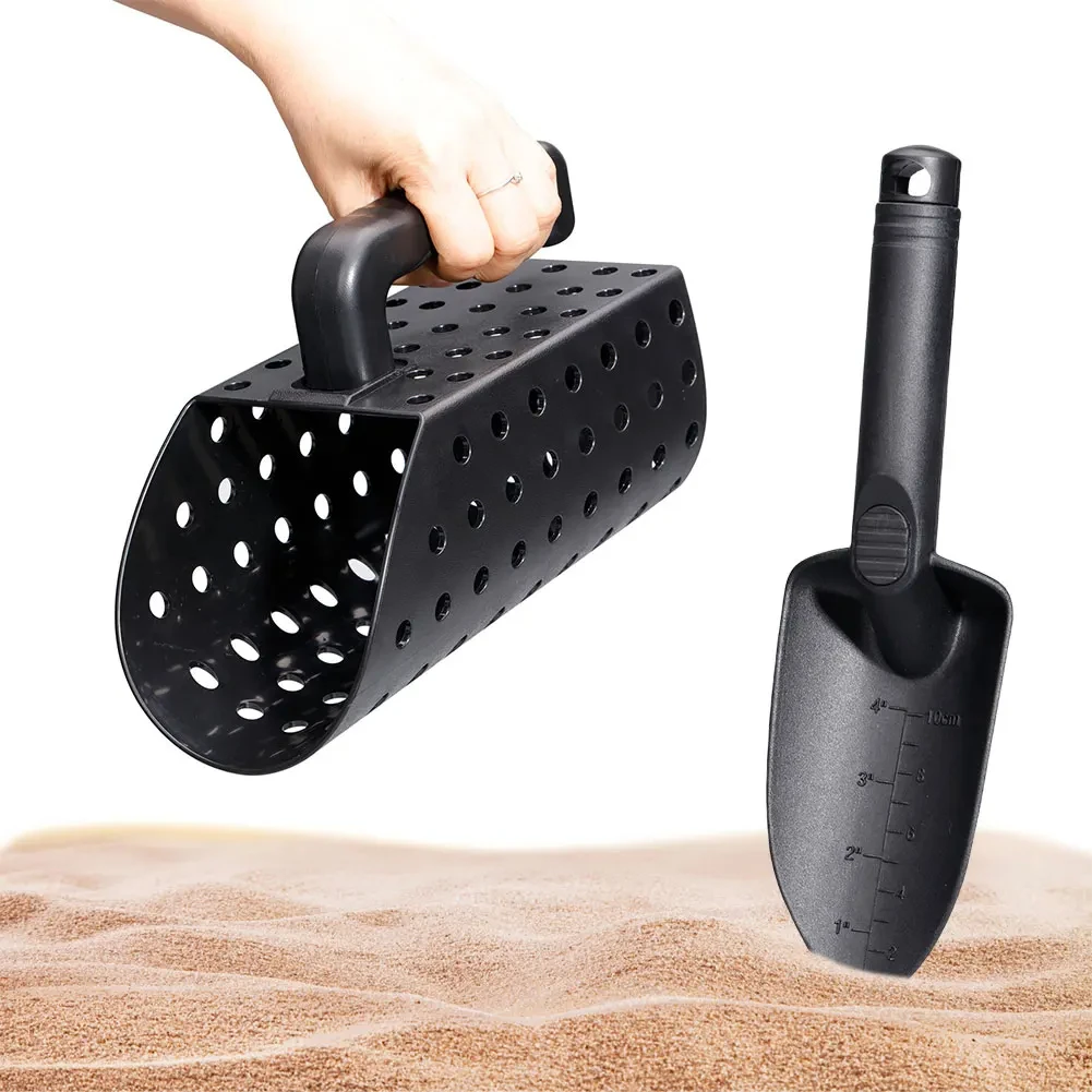 Newest Metal Detecting Sand Scoop Set Portable Ergonomically Sturdy ABS Plastic Sand Scoop and Trowel for Treasure