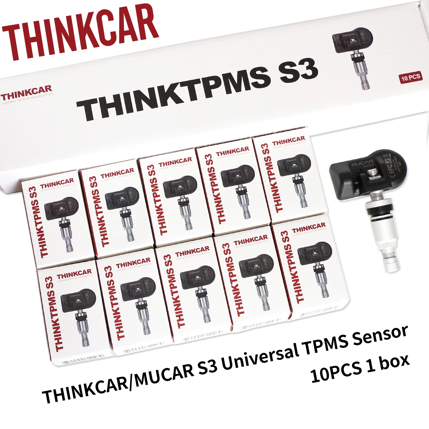 THINKCAR THINKTPMS S3 315/433MHz Car TPMS Tire Pressure Sensor Work with Thinkcar / Mucar VENUL I-PRO tpms tool